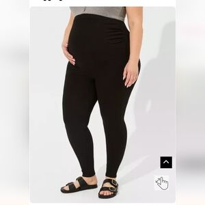 Torrid Full Length Signature Waist Maternity Legging plus size 2x black NWT